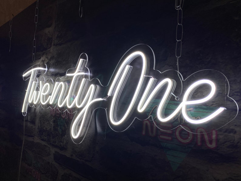 Twenty One Neon Sign: Birthday Celebration Decor - Etsy