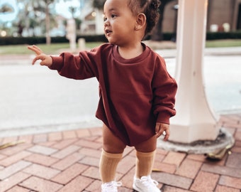 sweatshirt bubble romper baby