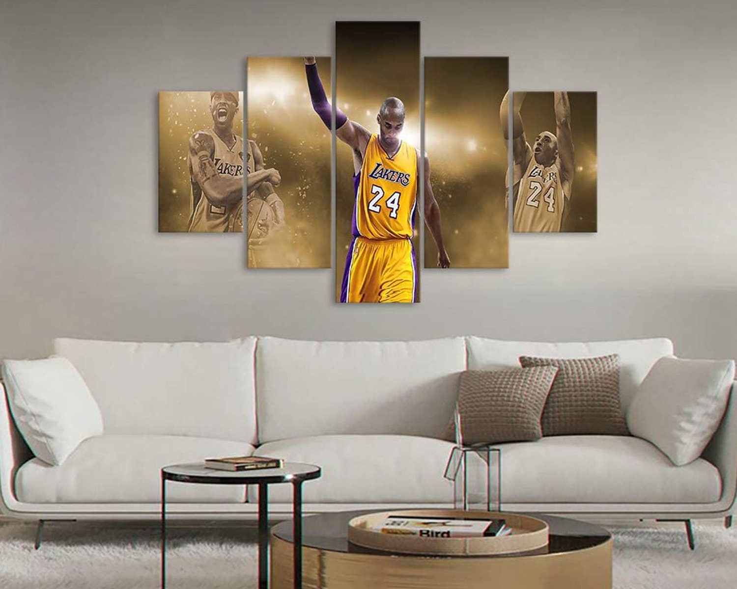 Kobe Bryant Canvas Wall Art 5 Piece Canvas Wall Display Etsy