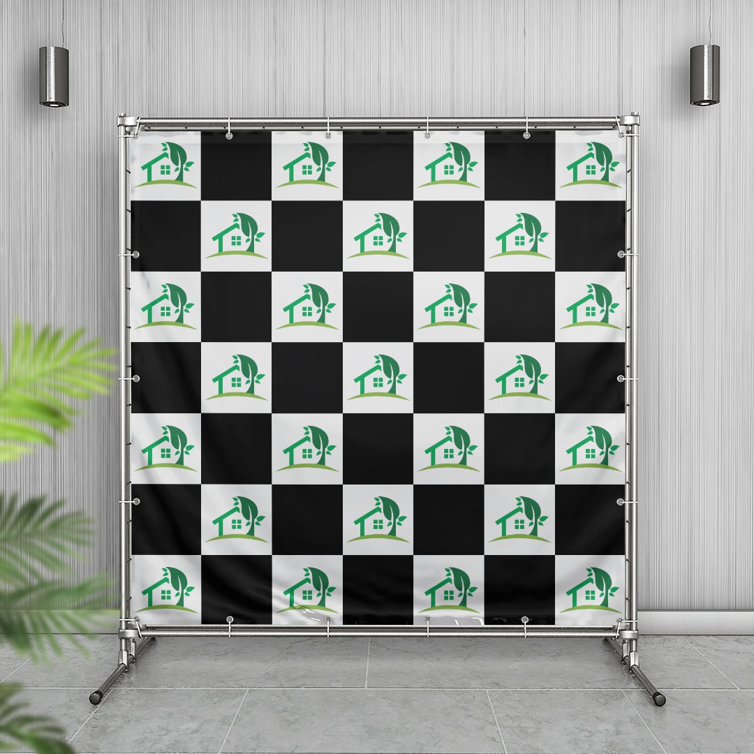 Custom Step and Repeat Banner | Business Logo Backdrop | Personalized Birthday, Wedding, Party Event Backdrop | Full Color