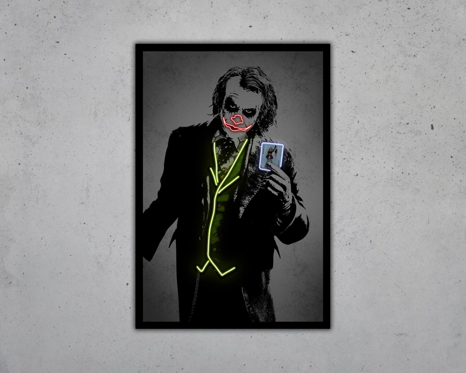Joker Canvas Frame Frame Print Paper Print Canvas Wall Art Etsy