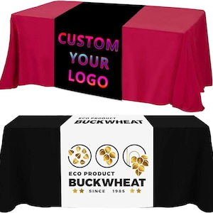 Puede incluir: Un camino de mesa blanco y negro con el texto "ECO PRODUCT BUCKWHEAT" y un gráfico de tres tallos de trigo. El texto "SINCE 1985" está debajo del gráfico.