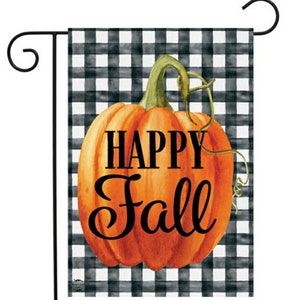Fall Buffalo check pumpkin Thanksgiving garden flag yard art outdoor decor garden decor flags garden flags