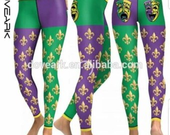 Mardi Gras Leggings - Etsy