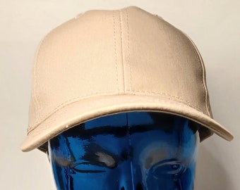 Blank tan 100% cotton  structured cap  just what you need to complete your outfit.