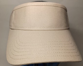 Visor blank Neutral color for sun to compliment any outfit for golfing, camping, hiking,  picnic, gardening or any outdoor activity