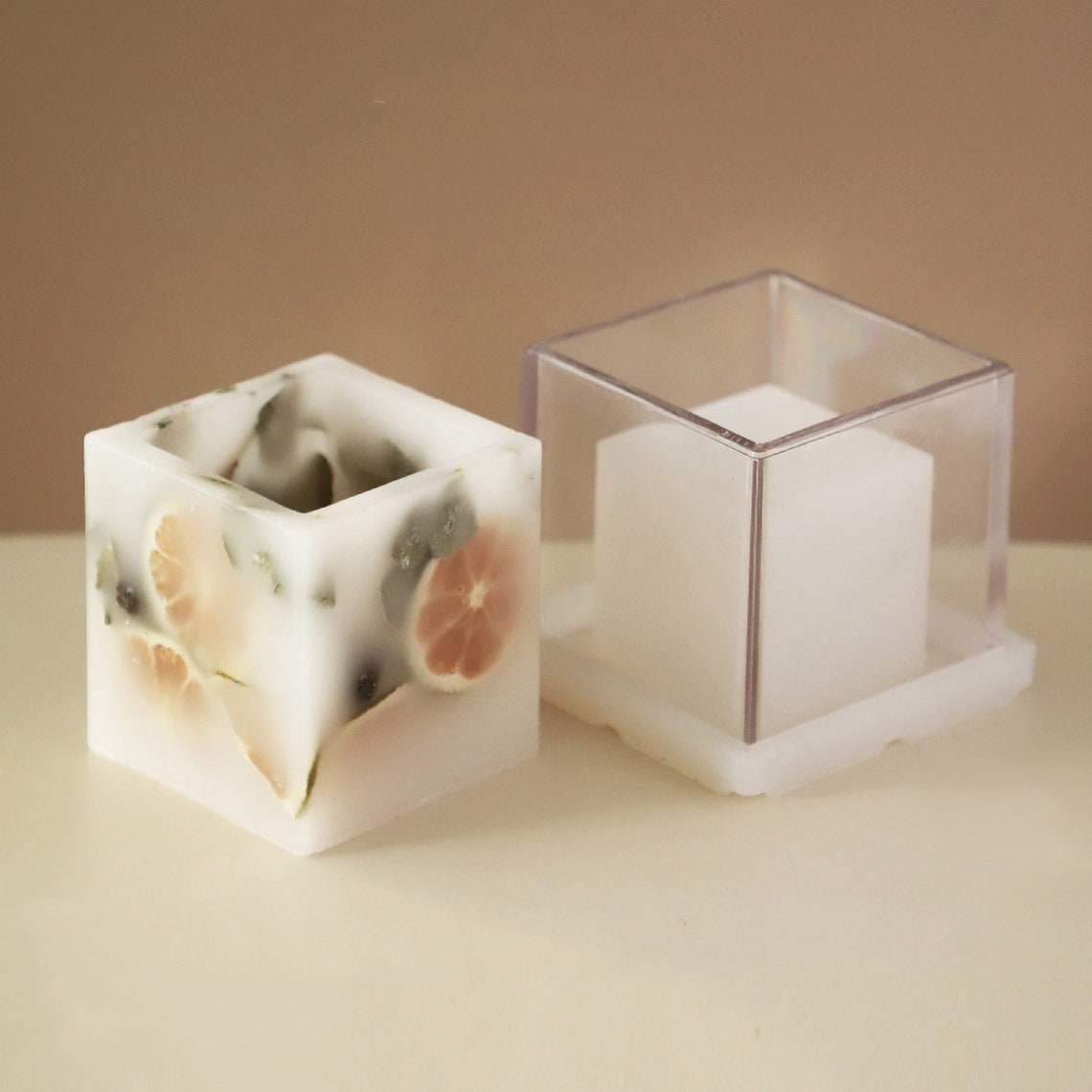 Square Candle Molds Durable Clear Plastic Pillar Candles Etsy