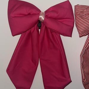 Large Pink Fabric Bow | Decorative Wall Bow | Gift Wrap Bow | Party & Event Décor | Holiday door bow