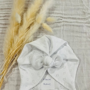 Handmade openwork baby turban image 6