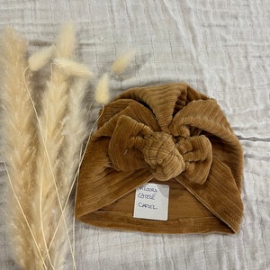 Warm baby girl turban, handmade image 8