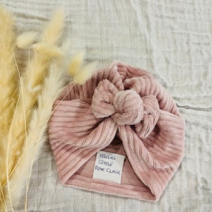 Warm baby girl turban, handmade image 5