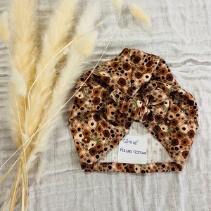 Handmade ribbed baby turban for children image 6