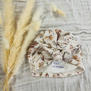 Handmade ribbed baby turban for children image 7