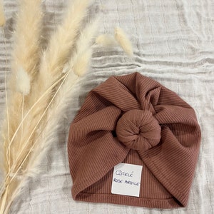 Baby girl hat turban, handmade image 4