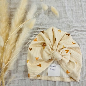 Handmade ribbed baby turban for children image 5