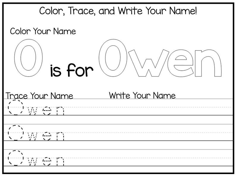 20 printable owen name tracing worksheets and activities no etsy