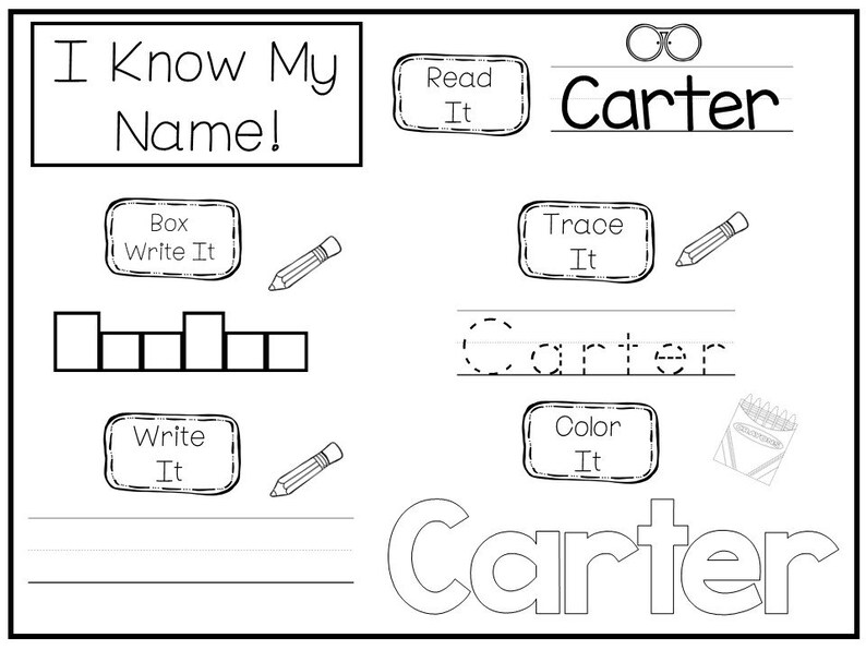 20 Printable CARTER Name Tracing Worksheets and Activities. | Etsy