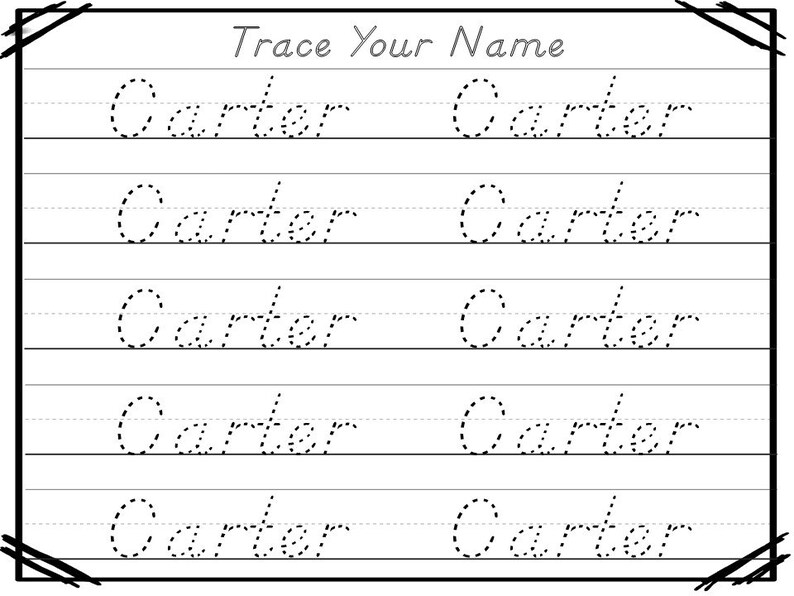 20 Printable CARTER Name Tracing Worksheets and Activities. | Etsy