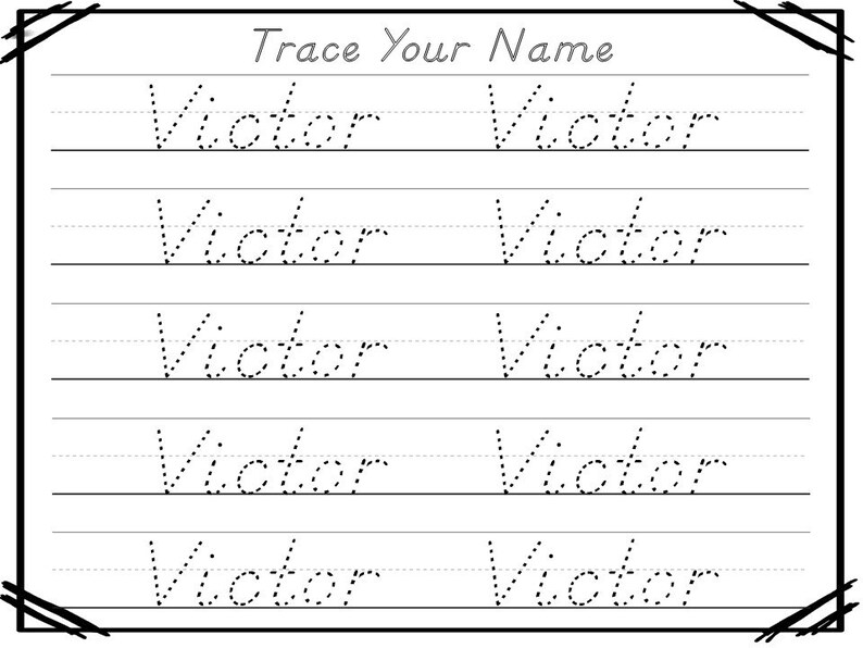 20 Printable VICTOR Name Tracing Worksheets and Activities. No | Etsy
