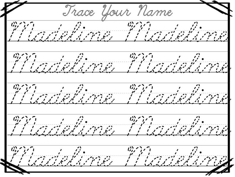 20 Printable MADELINE Name Tracing Worksheets and Activities. | Etsy