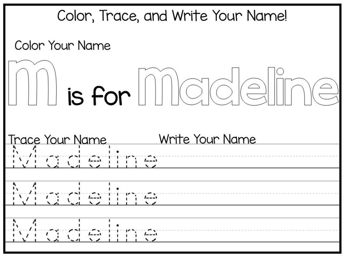 20 Printable MADELINE Name Tracing Worksheets and Activities. | Etsy