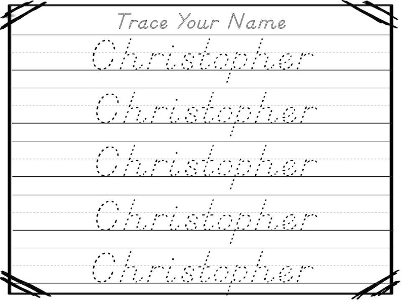 20 printable christopher name tracing worksheets and etsy