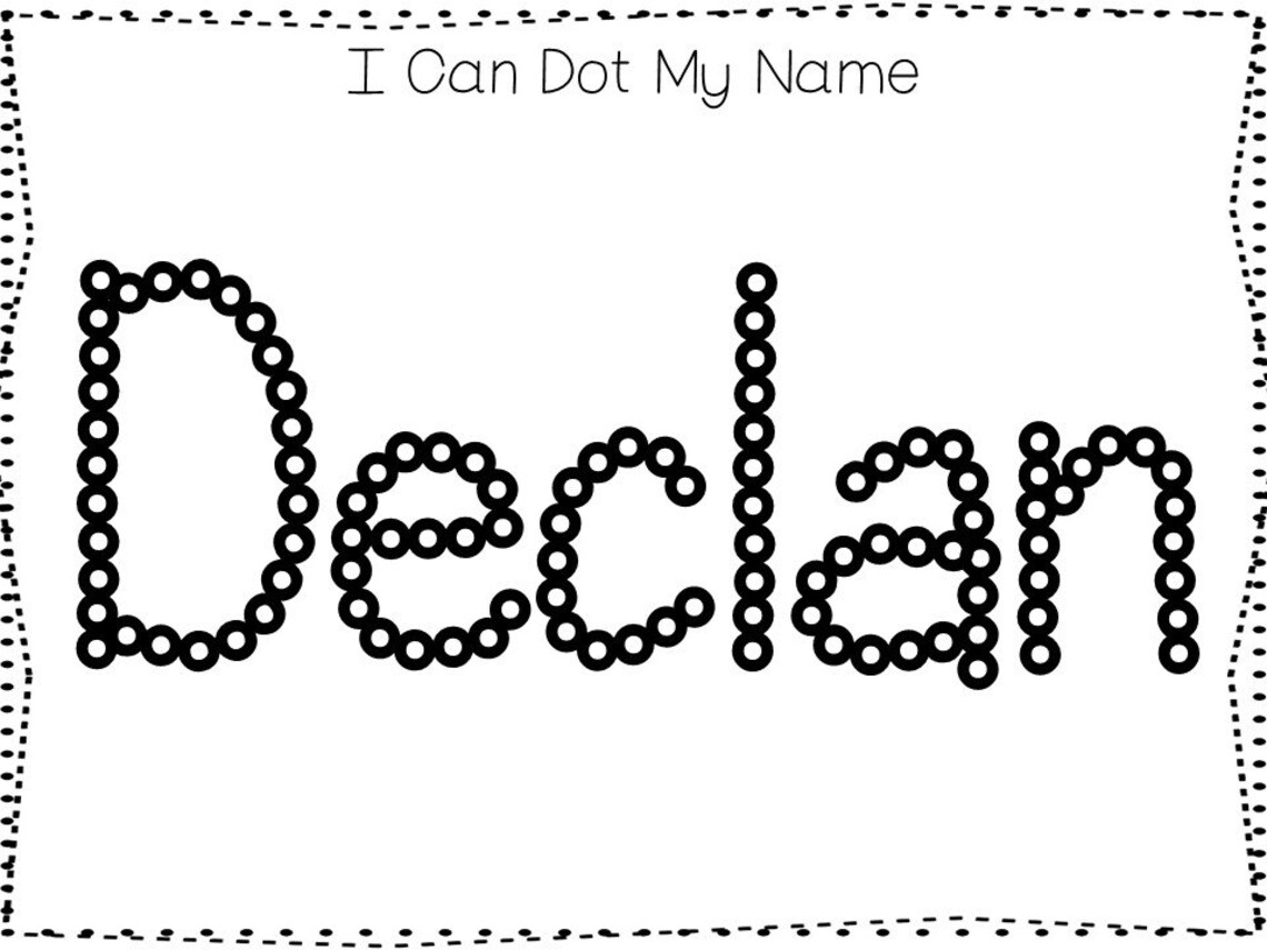 20 Printable DECLAN Name Tracing Worksheets and Activities. No | Etsy
