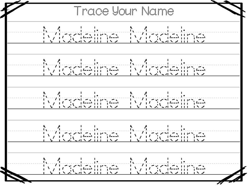 20 Printable MADELINE Name Tracing Worksheets and Activities. | Etsy