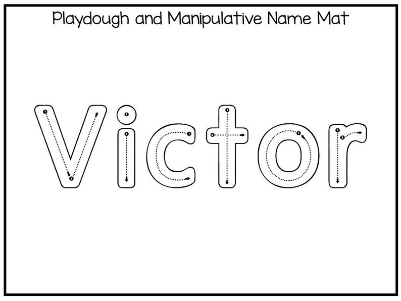 20 Printable VICTOR Name Tracing Worksheets and Activities. No | Etsy