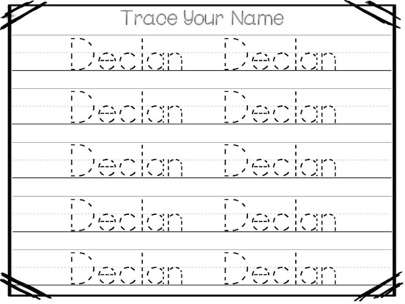 20 printable declan name tracing worksheets and activities no etsy