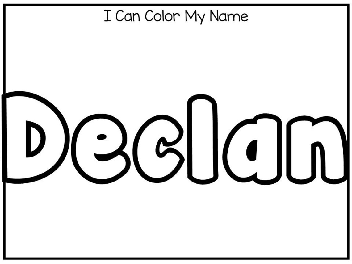 20 Printable DECLAN Name Tracing Worksheets and Activities. No | Etsy