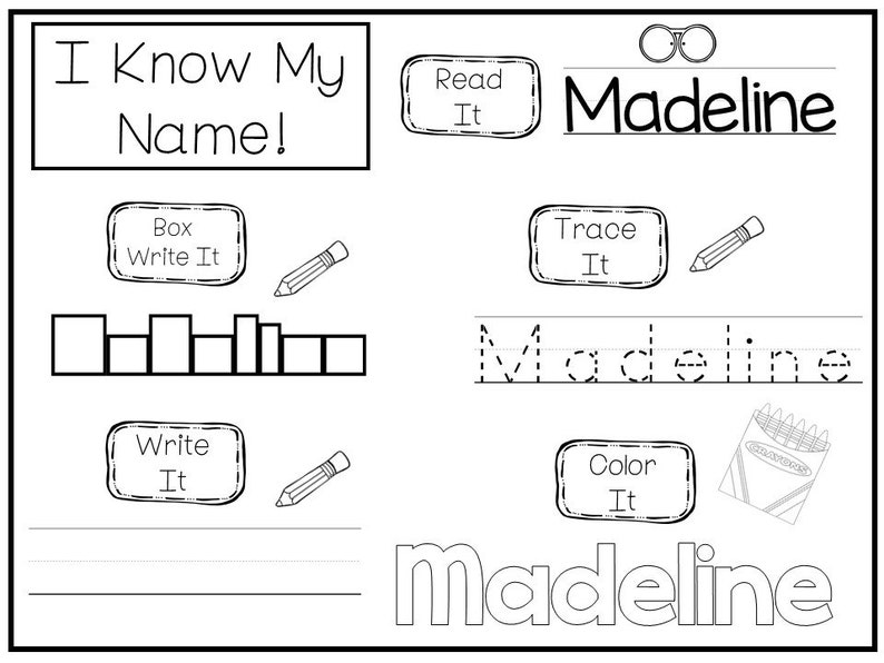 20 Printable MADELINE Name Tracing Worksheets and Activities. | Etsy