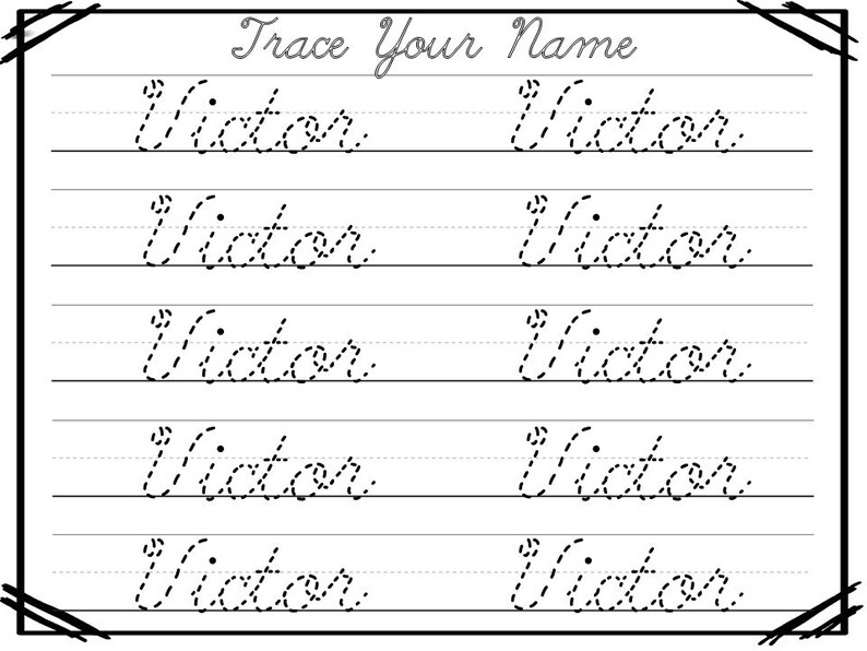 20 Printable VICTOR Name Tracing Worksheets and Activities. No | Etsy