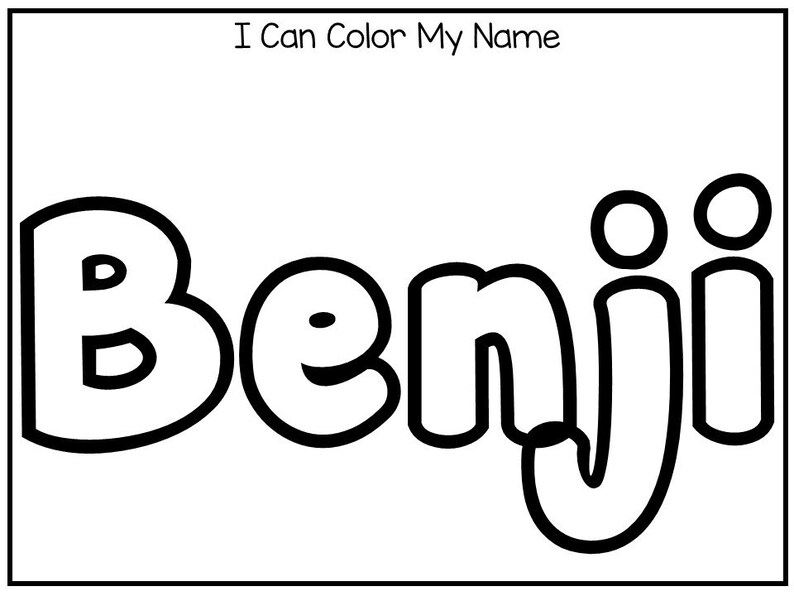 BENJI name handwriting and spelling practice activities. 20 Etsy