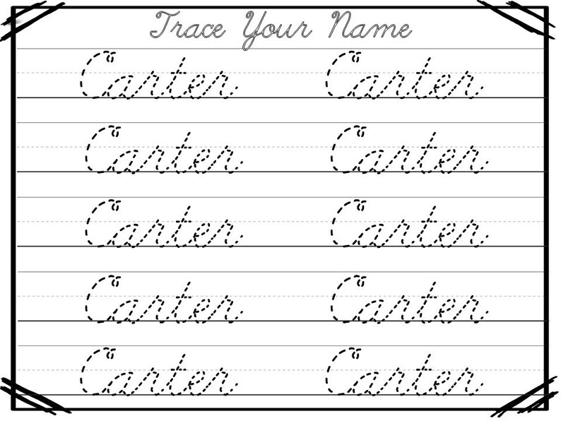 20 Printable CARTER Name Tracing Worksheets and Activities. | Etsy