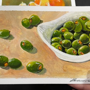 ORIGINAL Gouache Painting on postcard paper !!!