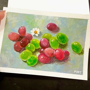 ORIGINAL Gouache sur papier carte postale