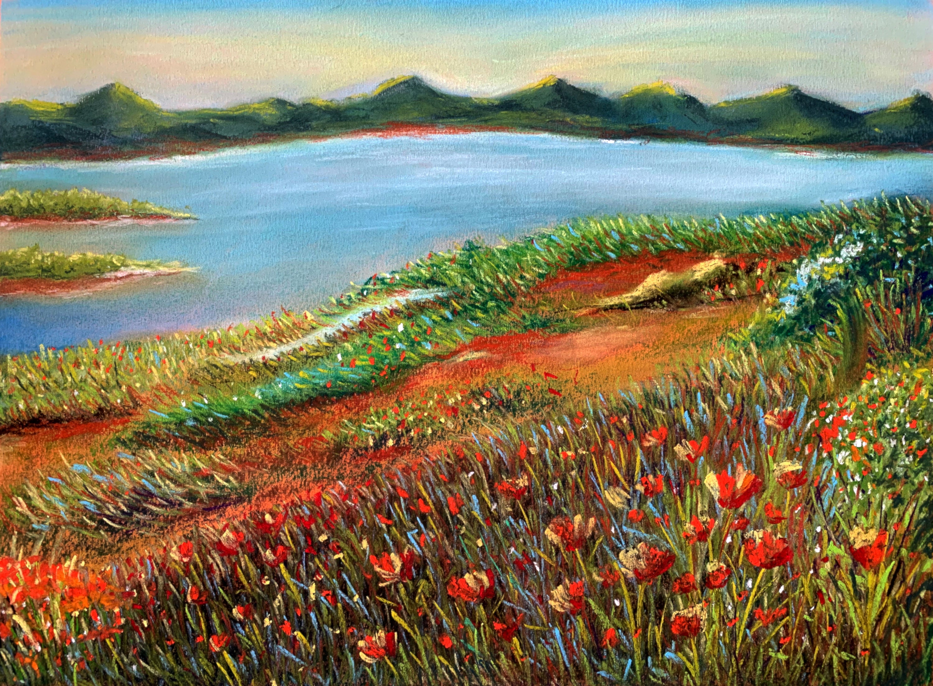 Soft Pastel Color Painting Print of Original Wall Hanging Etsy