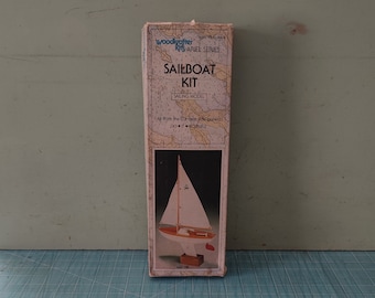 Sailboat Kit 1981 Woodcrafter Ariel 12 Sailboat Assembly Model Yarmouth Maine Boat Building Model