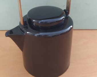 Jack Lenor Larsen Dansk Tapestries Midnight Black Ceramic Tea Kettle