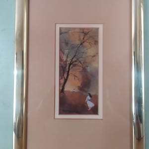 Honsberger Aquarell und Gouache Frau & Kind signiert