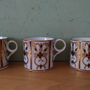 Antique Minton English Bone China Coffee Can/Cup #53 Year 1799-1800 Royal Blue and Gold