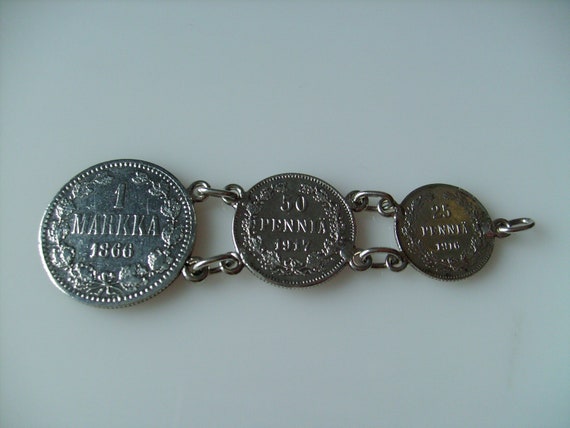 Watch Pendant Finland Silver Markka 1866 /Finland