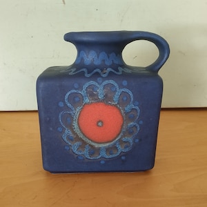 Silberdistel Ceramic Vase West Germany Flower Power