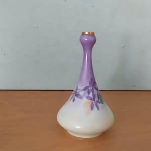 Antique O.&E.G. Oscar Edgar Gutherz Victorian Violets Bud Vase Royal Austria