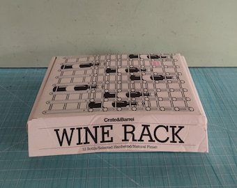 Crate and barrel wine rack wood hotsell