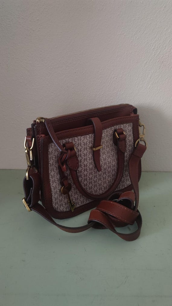 Fossil Ryder Jacquard Signature Mini Satchel Cross Body Purse