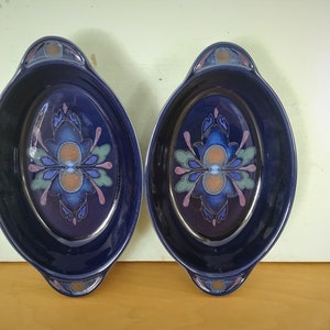 Vintage Denby Langley Baroque 9” Oval Augratin Roasting Baking Dish