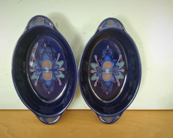 Vintage Denby Langley Baroque 9” Oval Augratin Roasting Baking Dish