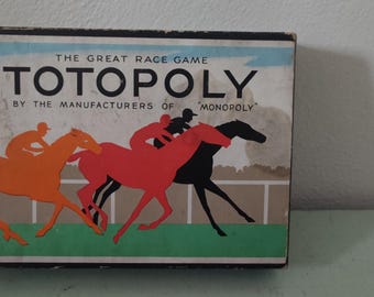 Totopoly 1940 Jockey Monopoly-spel van Weddingtons Geen bord, geen dobbelstenen